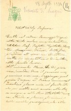 1924 ANAGNI Vescovo Luigi MAZZINI si congratula con Isidoro MARCHINI AUTOGRAFO