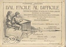 DAL FACILE AL DIFFICILE di Flaminio Javicoli libro antico scolastico disegno 