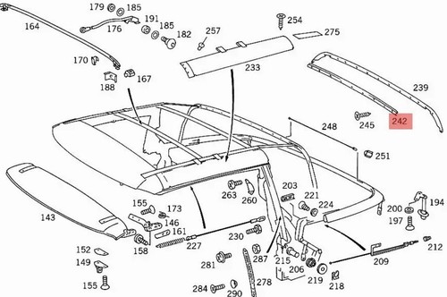Mercedes r129 guarnizione - mercedes, sl