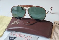 Ray-Ban Aviator Outdoorsman Shooter Leathers Brown Clean G-15 Large 62 mm 