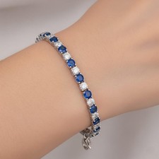 Bracciale Tennis In Zaffiro E