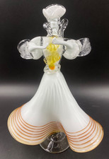 Scultura statua figura soprammobile Donna Medioevo vetro Murano vintage anni ‘70