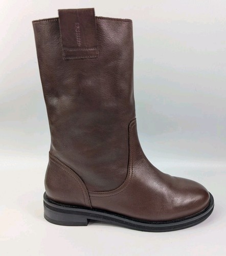 Stivali zara pelle marrone - in,