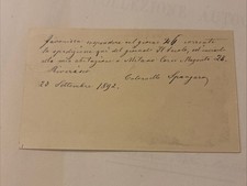 Autografo Storia Colonnello