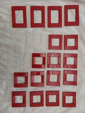 17 PLACCHE ROSSE VIMAR IDEA METALLO  -  4 da 3 posti e 13 da 2 posti