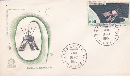 Francia 1966 fdc satellite - 1966,