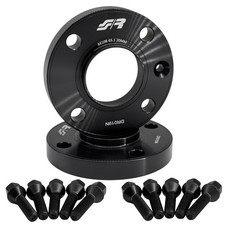 2 distanziali ruota neri 20mm 4x108 centraggio 65,1 con bull.