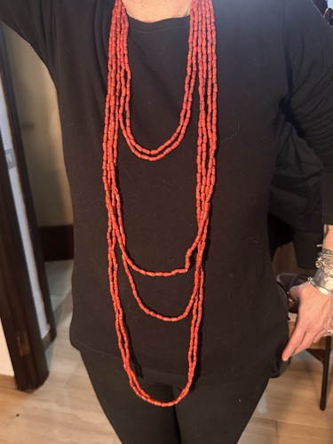Collana più fili corallo - fili,