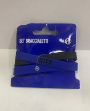 BRACCIALETTI FC INTER in SILICONE MODA MADE IN ITALY GOMMA OneSize Unisex 3pezzi