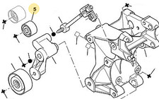 (82) RULLO AVVOLGITORE ALTERNATORE SUPPORTI 206 EXPERT ORIGINALE PEUGEOT 575167