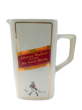 JOHNNIE WALKER scotch whisky CARAFFA CERAMICA PIOLA CARPIGNANO SESIA 16 cm (h)