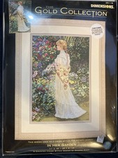 In Her Garden Gold Collection Kit punto croce NUOVO #35119 Victorian Lady