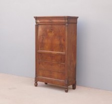 Secretaire scrittoio Carlo X lombardo lastronato noce su noce, '800!