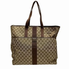 Borsa tote Gucci GG in tela marrone vintage autentica
