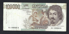 100000 LIRE CARAVAGGIO  PRIMO
