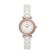 Orologio Donna FOSSIL CARLIE CE1104 Ceramica Bianco Rosè