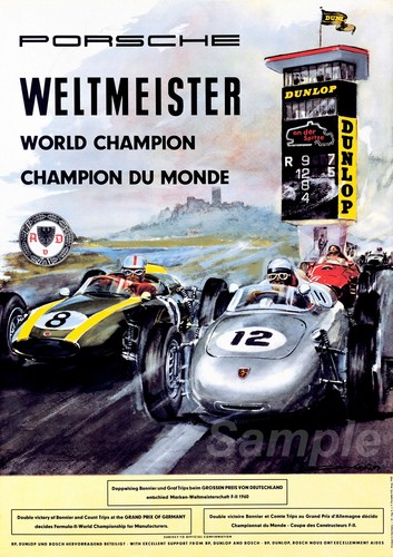 Poster vintage porsche - poster,