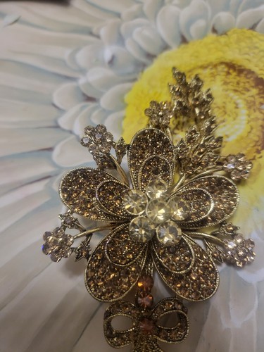 Grande spilla vintage floreale - grande,