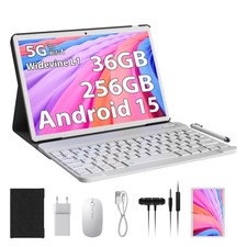 Tablet 10 pollici Android 15 36GB RAM 256GB ROM 5G WiFi octa core con tastiera o