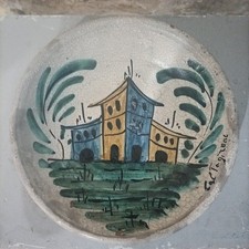 PIATTO CERAMICA SICILIA CALTAGIRONE BURGIO VIETRI GROTTAGLIE VINTAGE RARO