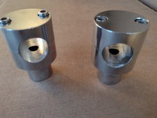 Harley Davidson Morsetti Alza Manubrio in Lega Cromata 1" "COPPIA" (73mm di Altezza)