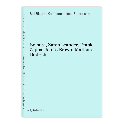 Erasure zarah leander frank - zarah, leander,