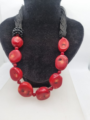 Corallo bambu collana corno - corallo,