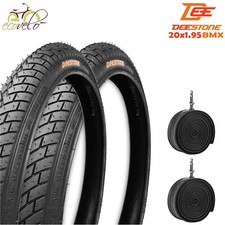 2 COPERTONI 20X1.95 (50-406) GOMME BICI BMX + CAMERE PNEUMATICI FREE STYLE SLICK