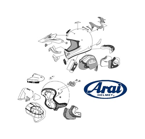Arai carrilleras recambio - arai, de