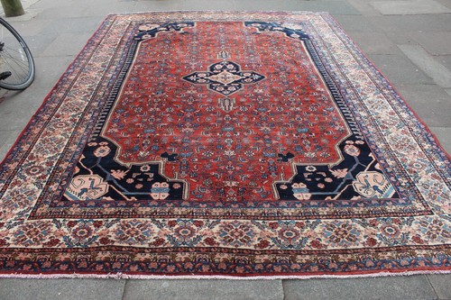 Antico tappeto grande fatto - , a