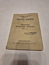 moto guzzi airone sport 250 c.c.libretto istruzioni uso e manutenzione 1950 2°ed