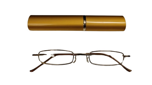 Gold reading glasses cigar - reading,