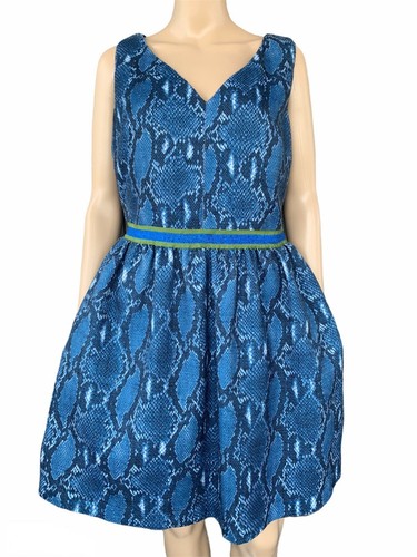 Pinko blue snake print dress