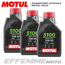 MOTUL 5100 15W50 MA2 SINTETICO 3 Litri olio motore 4T Moto Quad Atv Scooter
