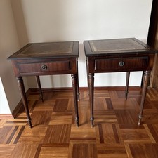 2 tavolini vintage piano pelle
