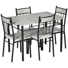Homcom set tavolo rettangolare - set,