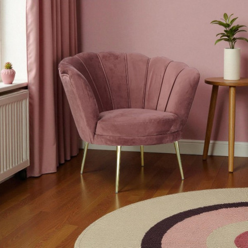 Poltrona velluto rosa - in,