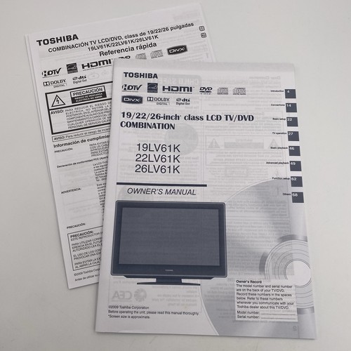 Toshiba owner manual lcd - toshiba,