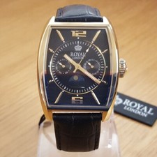 Orologio Uomo Pelle Nera Royal