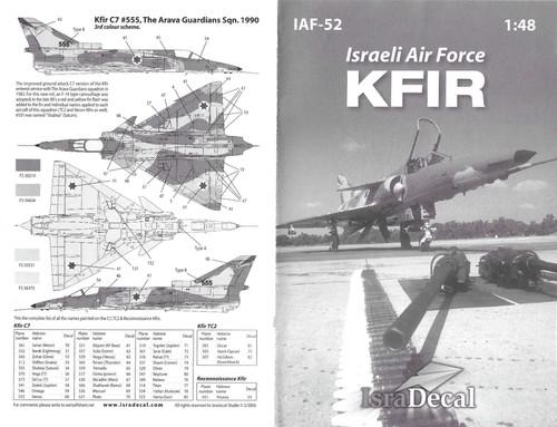 Isradecal iaf kfir - iaf-52,