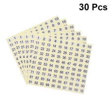  30 Sheets Adesivi Numeri