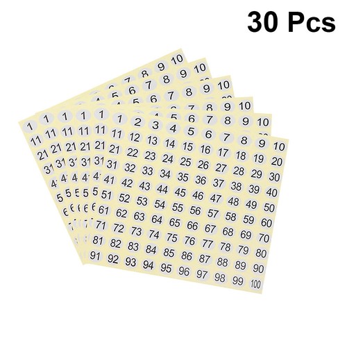 Sheets adesivi numeri - 30,