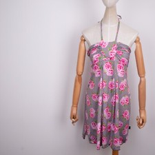 Abito BLUMARINE donna floreale beachwear spalle scoperte aderente e svasato BLUGIRL 12 L