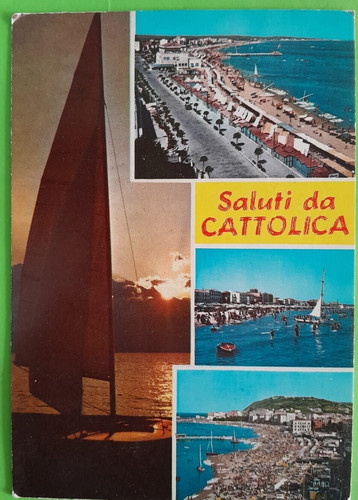 Cartolina epoca saluti - cartolina, da
