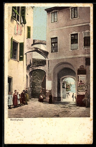 Cartolina bordighera scena di - cartolina, bordighera,