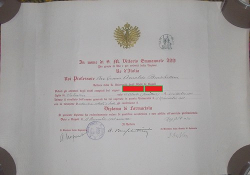 Attestato diploma farmacia - attestato,