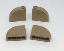 LEGO: lotto 4x mattoncini angolo rotondo 3 x 1 x 2 - Rif 33243 marrone scuro ...