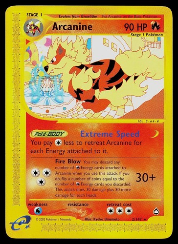 Carta pokemon arcanine - carta,