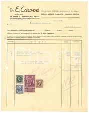 1944 MILANO Via Unione 7 - Dr. E. CAROZZI Forniture elettromedicali *Fattura