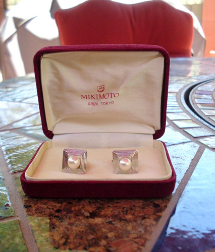 Gemelli vintage perle mikimoto - gemelli,